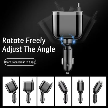 Ultra Fast Charging Five in One USB Car Phone Charger with Intelligent Digital Display and Dual PD Ports for Voltage Display