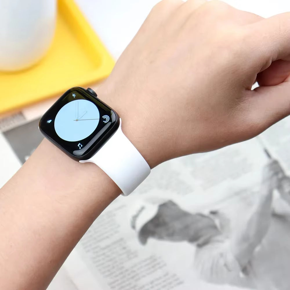 Silicone Band for  Watch Strap 44Mm 45Mm 40Mm 41Mm 42-38Mm 45 Mm Sport Bracelet Iwatch Series 8 7 6 5 4 3 SE 9 Ultra 2 49Mm